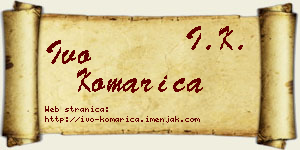 Ivo Komarica vizit kartica